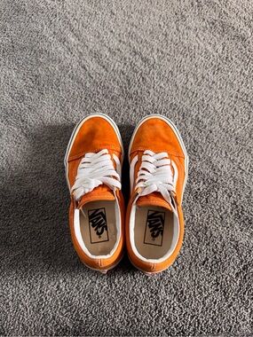 Vans Orange Low-Top Skate Sneakers